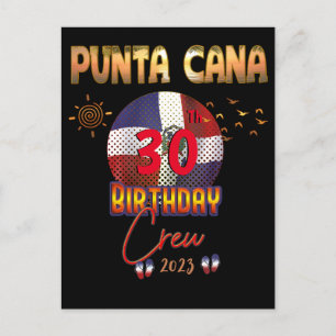 Punta Cana Dominican Republic Birthday Briefkaart