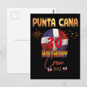 Punta Cana Dominican Republic Birthday Briefkaart (Voorkant / Achterkant)