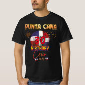 Punta Cana Dominican Republic Birthday Matching T- T-shirt (Voorkant)