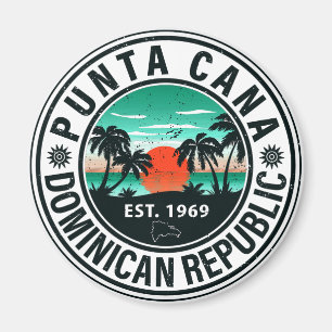 Punta Cana Dominican Republic Family Souvenir 80 s Magneet