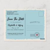 Punta Cana Dominican Republic Map Save the Date Briefkaart (Achterkant)