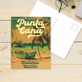 Punta Cana Dominican Republic - Retro Souvenir 80 Briefkaart