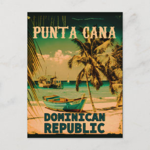 Punta Cana Dominican Republic - Retro Souvenir 80 Feestdagenkaart