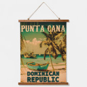 Punta Cana Dominican Republic - Retro Souvenir 80 Hangend Wandkleed (Voorkant)