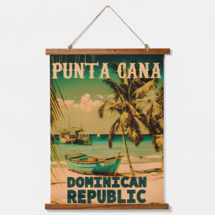 Punta Cana Dominican Republic - Retro Souvenir 80 Hangend Wandkleed