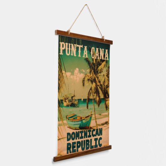 Punta Cana Dominican Republic - Retro Souvenir 80 Hangend Wandkleed (Gebogen)
