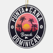 Punta Cana Dominican Republic - Retro Souvenir 80 Keramisch Ornament (Links)