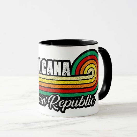Punta Cana Dominican Republic - Retro Souvenir 80 Mok (Voorkant rechts)