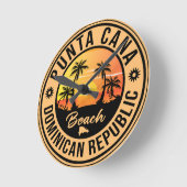 Punta Cana Dominican Republic - Retro Souvenir 80 Ronde Klok (Hoek)