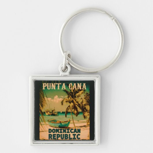 Punta Cana Dominican Republic - Retro Souvenir 80 Sleutelhanger (Voorkant)
