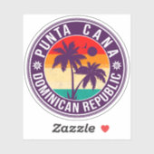 Punta Cana Dominican Republic - Retro Souvenir 80 Sticker (Vel)