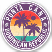 Punta Cana Dominican Republic - Retro Souvenir 80 Sticker (Voorkant)