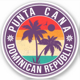 Punta Cana Dominican Republic - Retro Souvenir 80 Sticker