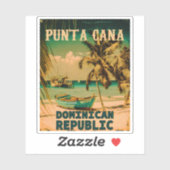 Punta Cana Dominican Republic - Retro Souvenir 80 Sticker (Vel)