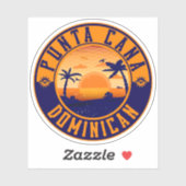 Punta Cana Dominican Republic - Retro Souvenir 80 Sticker (Vel)