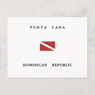 Punta Cana Dominican Republic Scuba Dive Flag Briefkaart