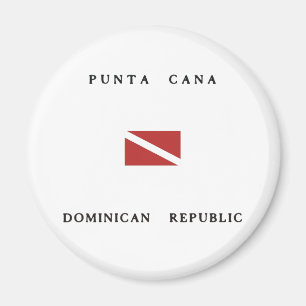 Punta Cana Dominican Republic Scuba Dive Flag Magneet