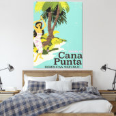 Punta Cana Dominican Republic Travel poster Canvas Afdruk (Insitu (Slaapkamer))