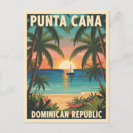 Punta Cana Dominican Republic Tropical Sunset  Briefkaart