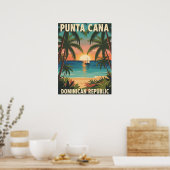 Punta Cana Dominican Republic Tropical Sunset Poster (Keuken)