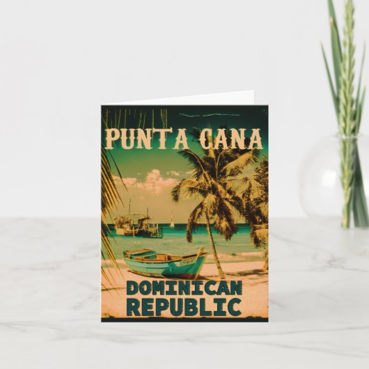 Punta Cana Dominican - Souvenir 80s Bedankkaart (Voorkant)