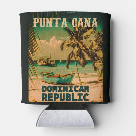 Punta Cana Dominican -  Souvenir 80s Blikjeskoeler (Achterkant)
