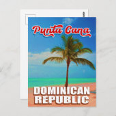 Punta Cana Dominican -  Souvenir 80s Briefkaart (Voorkant / Achterkant)
