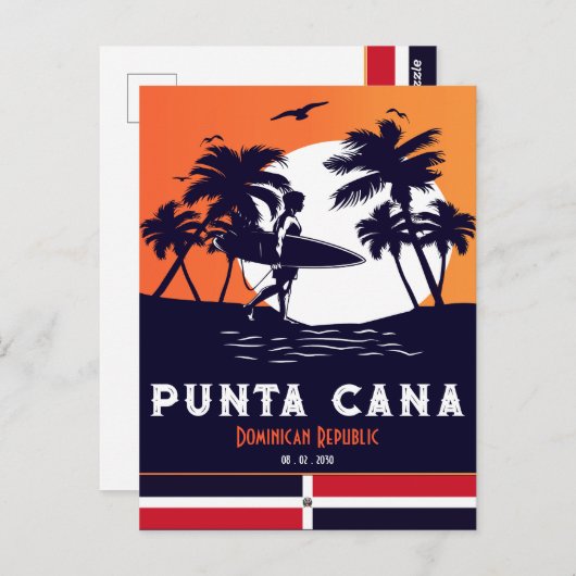 Punta Cana Dominican -  Souvenir 80s Briefkaart (Voorkant / Achterkant)