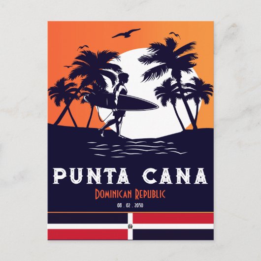 Punta Cana Dominican -  Souvenir 80s Briefkaart (Voorkant)