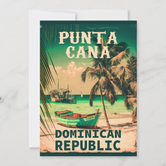 Punta Cana Dominican -  Souvenir 80s Feestdagenkaart (Voorkant)