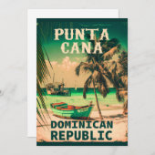 Punta Cana Dominican -  Souvenir 80s Feestdagenkaart (Voorkant / Achterkant)