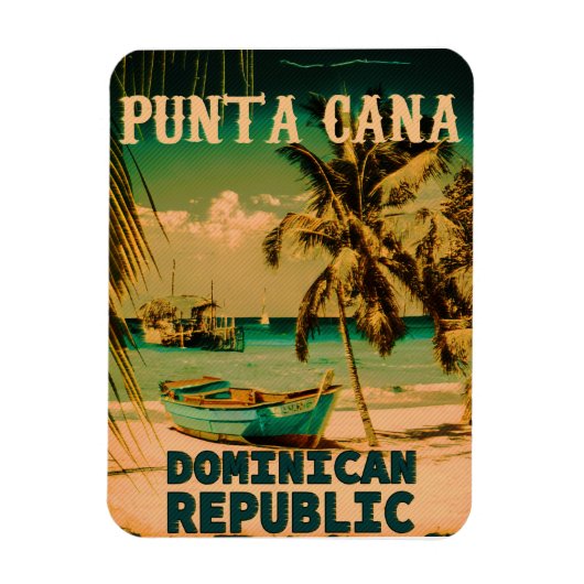 Punta Cana Dominican - Souvenir 80s Magneet (Verticaal)