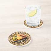 Punta Cana Dominican - Souvenir 80s Zandsteen Onderzetter (Zijkant)