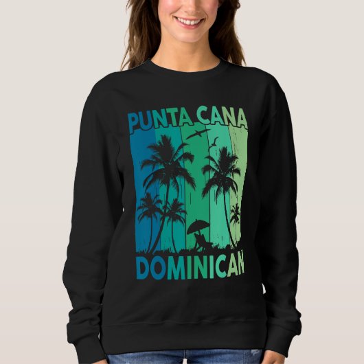 Punta Cana Dominican Vacation Shirt Palm Tree Beac (Voorkant)