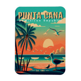 Punta Cana DR Retro Flamingos Souvenir jaren 1950 Magneet