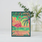Punta Cana DR Retro Flamingos Souvenir jaren 60 Briefkaart (Staand voorkant)
