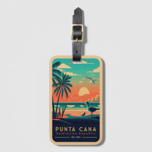 Punta Cana DR Retro Sunset Souvenirs jaren 60 Bagagelabel