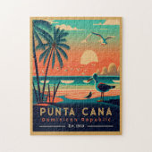 Punta Cana DR Retro Sunset Souvenirs jaren 60 Legpuzzel (Verticaal)