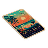 Punta Cana DR Retro Sunset Souvenirs jaren 60 Magneet (Rechterzijde)