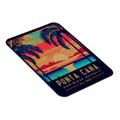Punta Cana DR Retro Sunset Souvenirs jaren 60 Magneet (Rechterzijde)