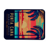 Punta Cana DR Retro Sunset Souvenirs jaren 60 Magneet (Horizontaal)