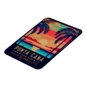 Punta Cana DR Retro Sunset Souvenirs jaren 60 Magneet (Linkerzijde)
