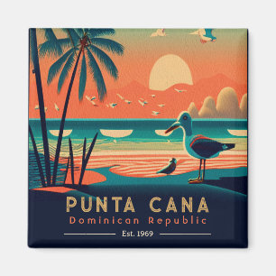 Punta Cana DR Retro Sunset Souvenirs jaren 60 Magneet