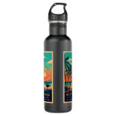 Punta Cana DR Retro Sunset Souvenirs jaren 60 Waterfles (Voorkant)