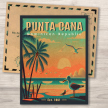 Punta Cana DR Retro Zeemeeuw Souvenir jaren 50