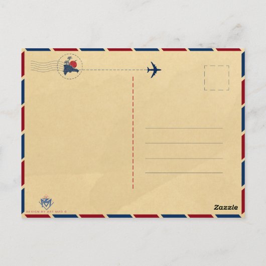 Punta Cana DR strand palm laat hart souvenirs Briefkaart (Achterkant)