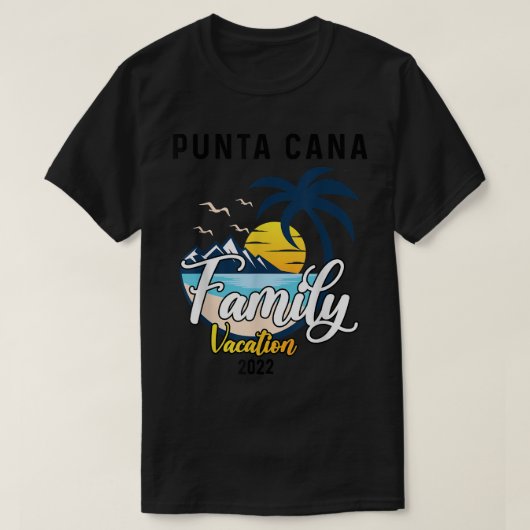 Punta Cana Family Vacation 2022 Matching Dominican T-shirt (Design voorkant)