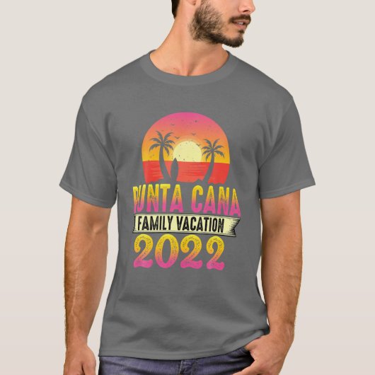 Punta Cana Family Vacation 2022 Matching Dominican T-shirt (Voorkant)