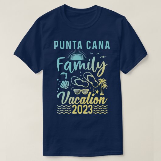 Punta Cana Family Vacation 2023 Matching Dominican T-shirt (Design voorkant)