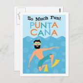 Punta Cana Fun Hipster Travel Briefkaart (Voorkant / Achterkant)